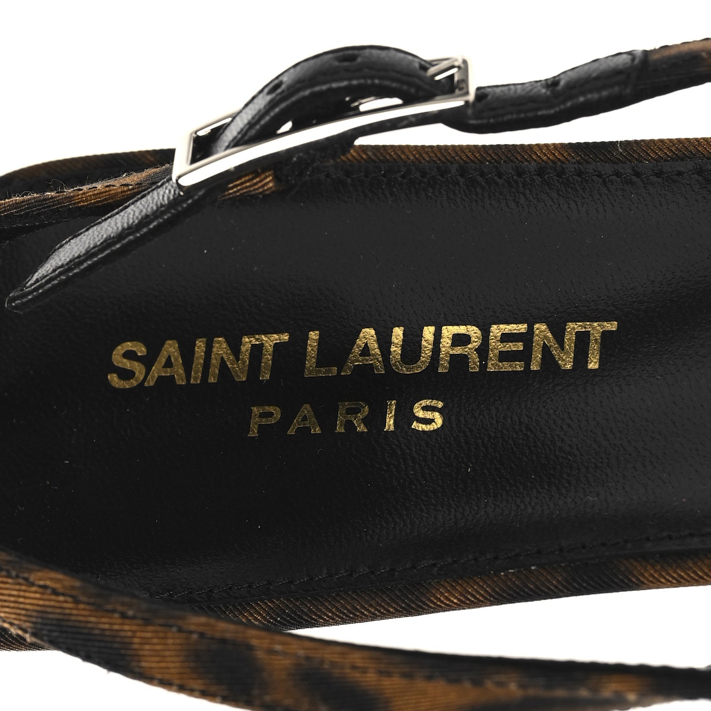 Canvas Leopard Print Quadria 30 Slingback Pumps 39.5 Manto Naturale