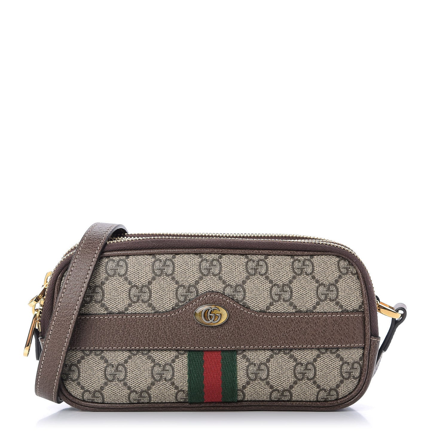 GG Supreme Monogram Web Mini Ophidia GG Bag Brown
