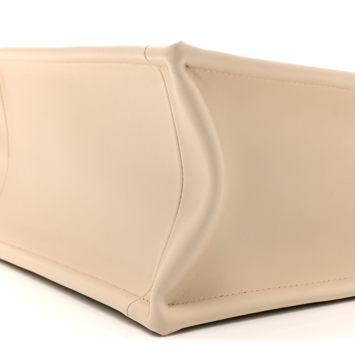 Oblique Chambray Calfskin Small Book Tote With Strap Blue Latte