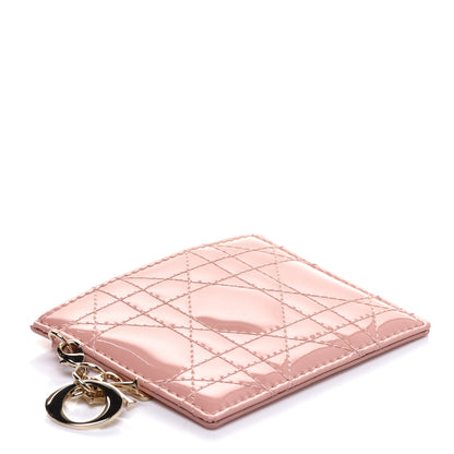 Christian Dior Patent Cannage Lady Dior Card Holder Rose Clair 4 of 10