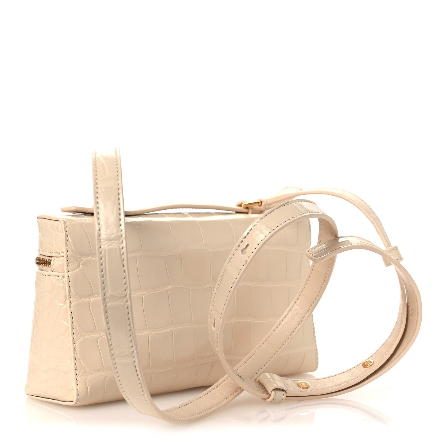 Loro Piana Glazed Alligator L19 Extra Pocket Pouch Lotus Root 3 of 10