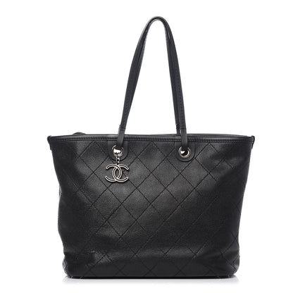 Chanel Grained Calfskin Shopping Fever Tote Black 1 of 9