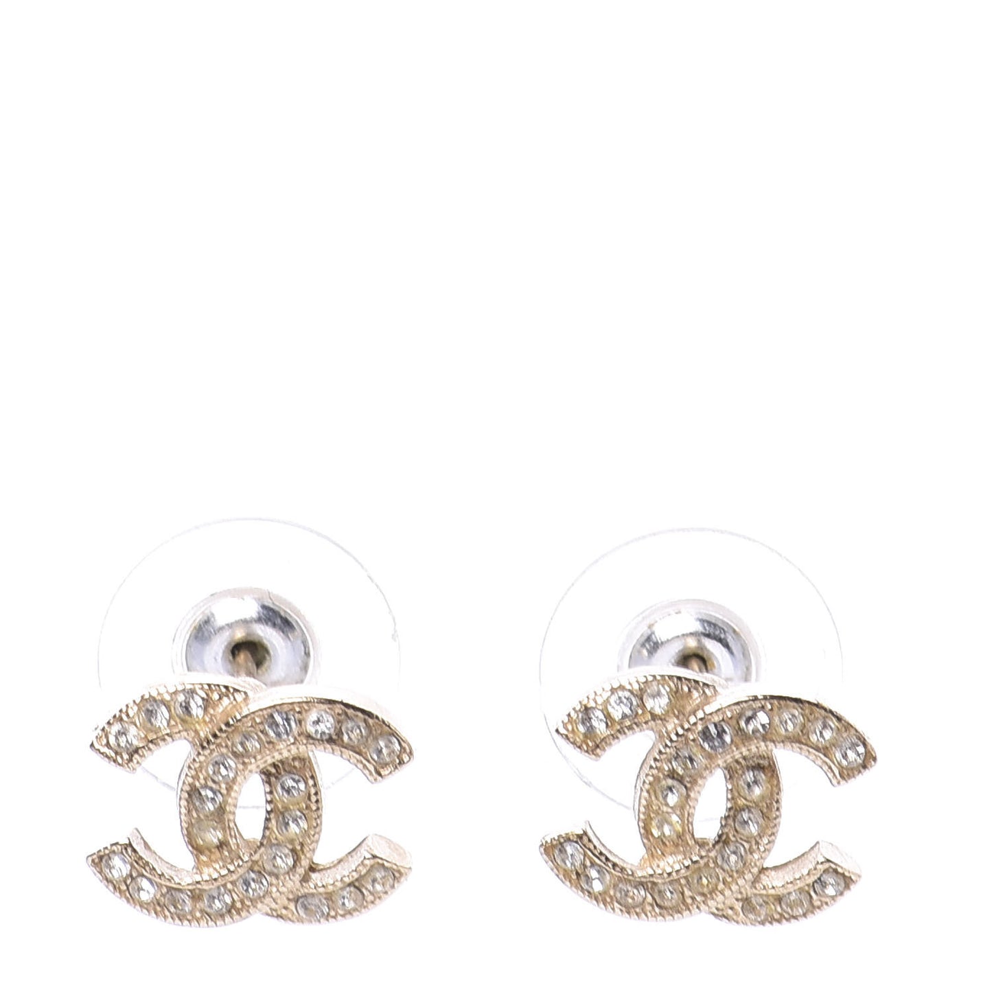 Crystal CC Earrings Gold