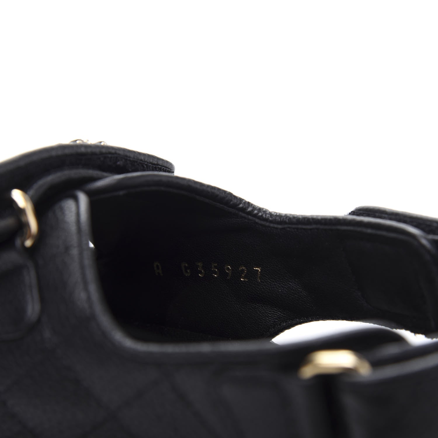 Chanel Grained Calfskin Velcro Dad Sandals 39 Black 8 of 9