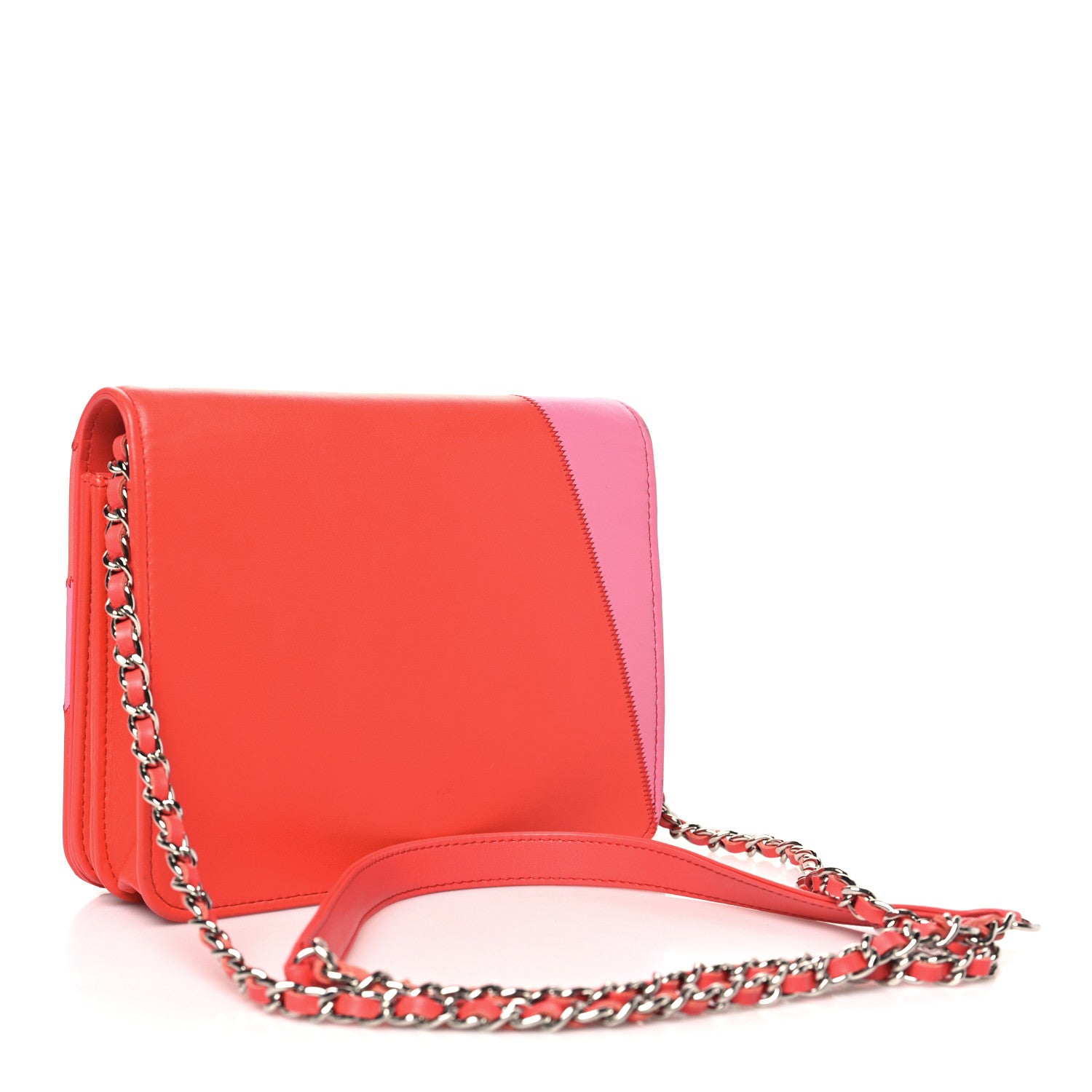 Chanel Lambskin Patchwork CC Tassel Crossbody Bag Pink 3 of 11