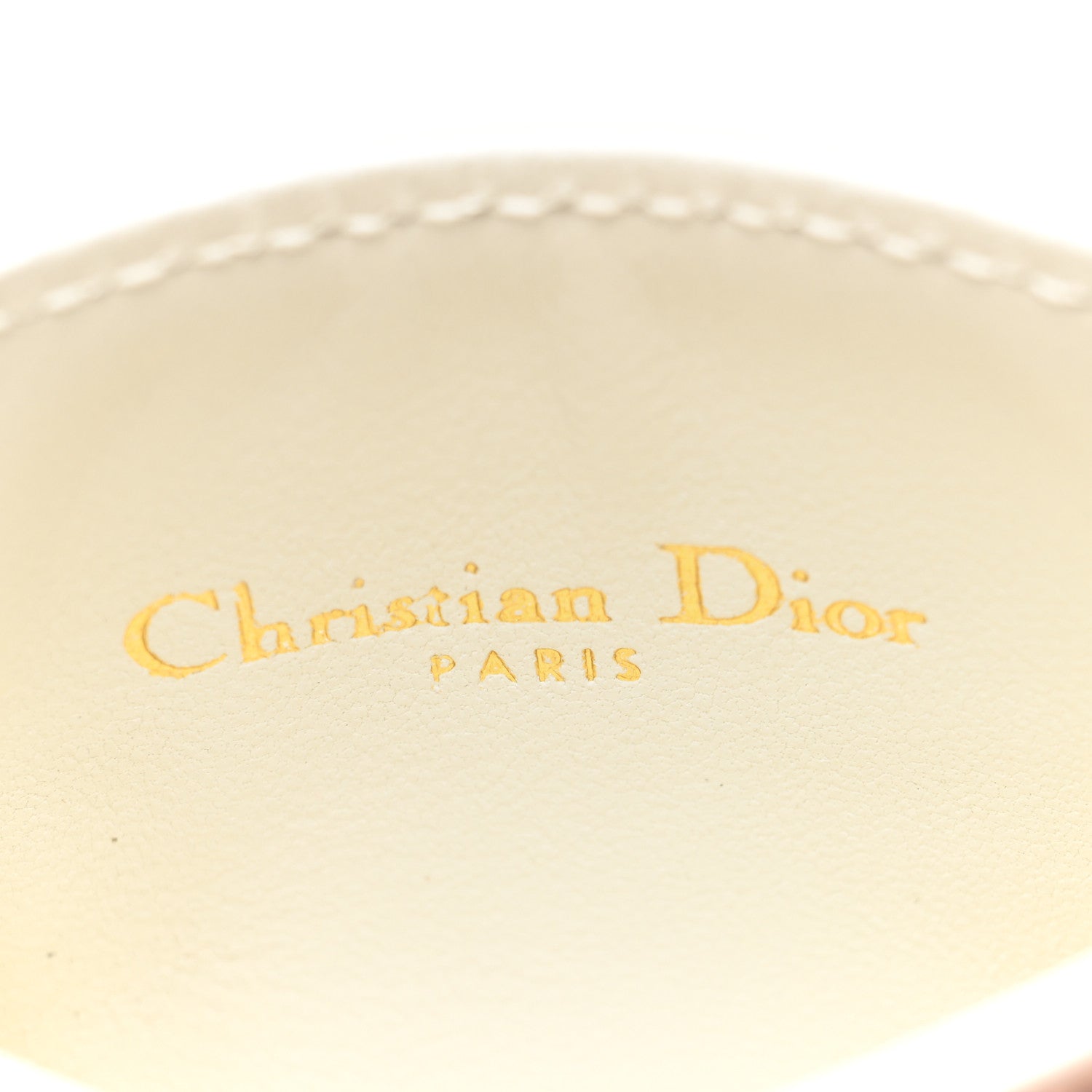 Christian Dior Calfskin Caro Floral Five-Slot Card Holder White Multicolor 6 of 7