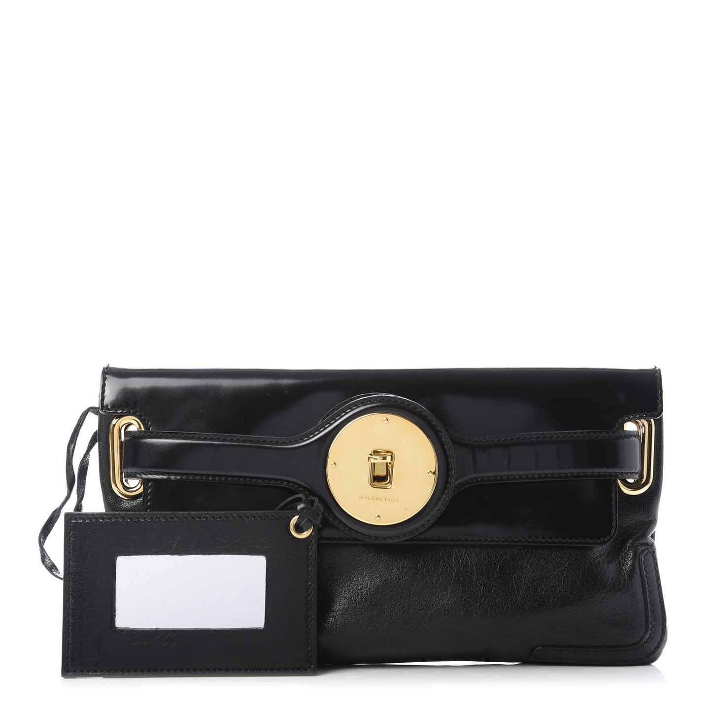 Calfskin Lune Clutch Black