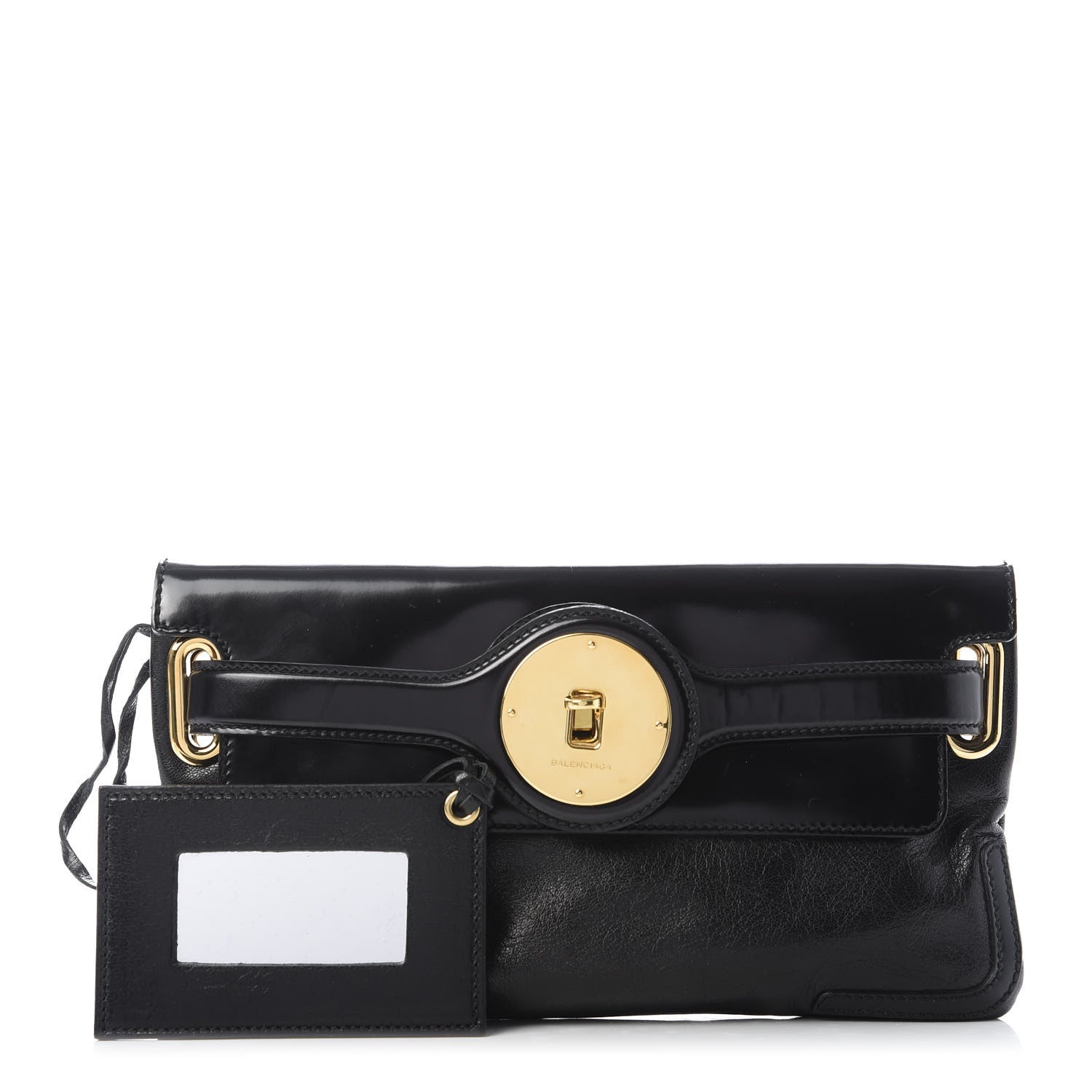 Balenciaga Calfskin Lune Clutch Black 1 of 9