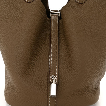 Hermes Taurillon Clemence Picotin Lock 22 MM Etoupe 8 of 10