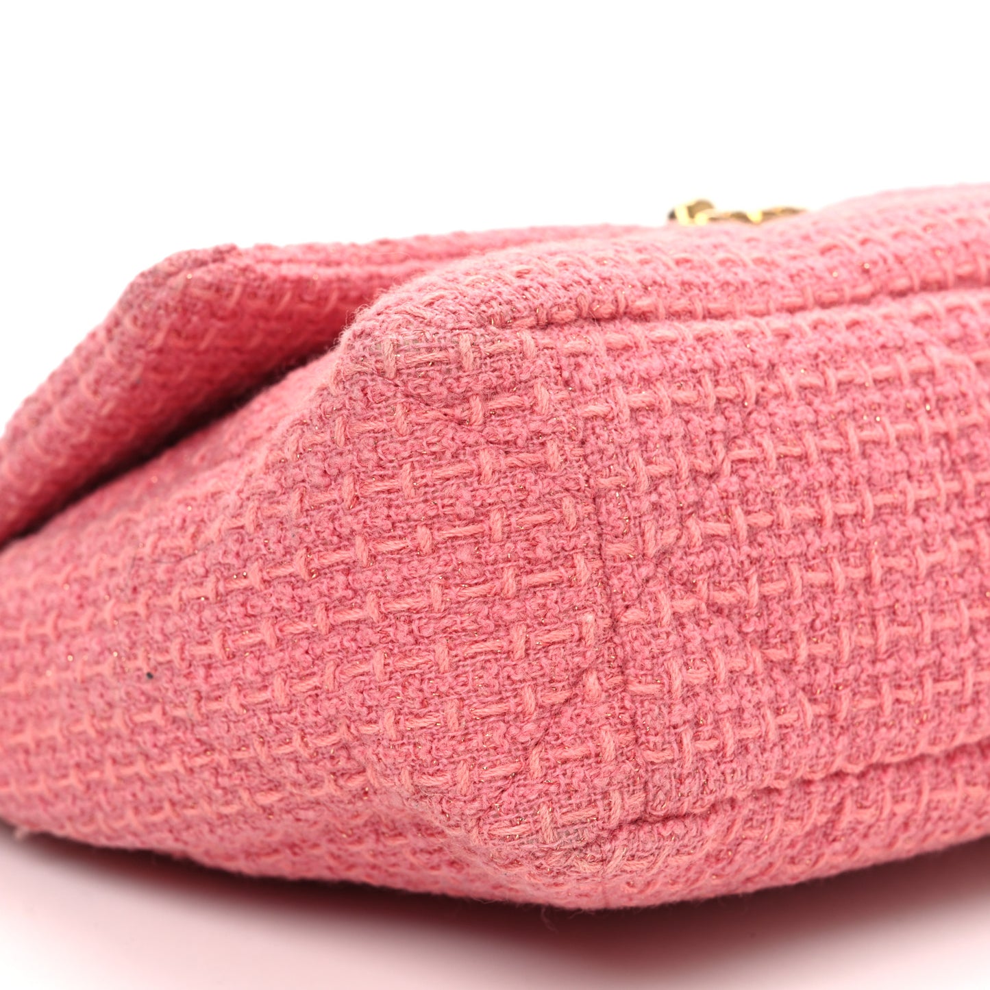 Metallic Tweed Quilted Large Chanel 19 Flap Pink
