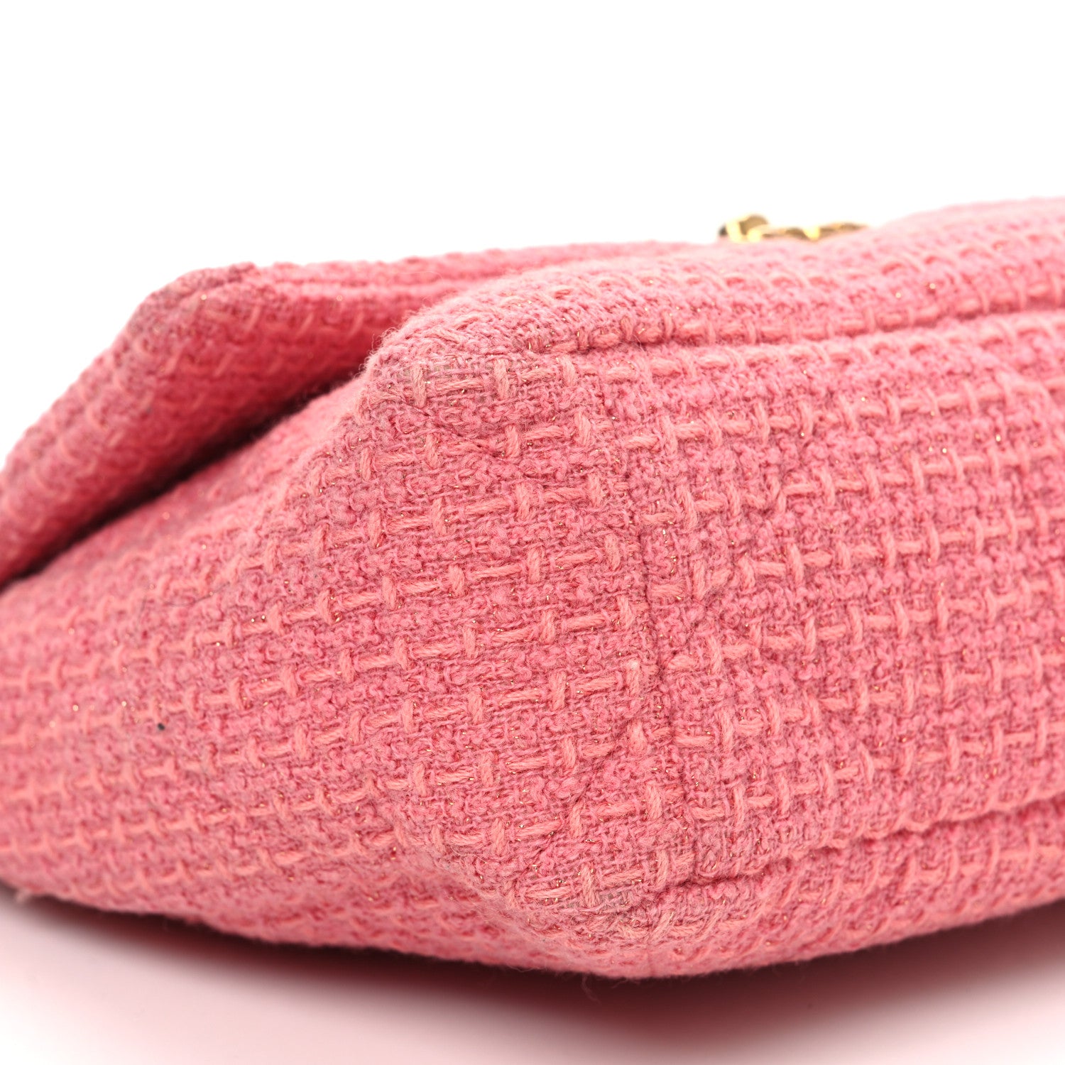 Chanel Metallic Tweed Quilted Large Chanel 19 Flap Pink 9 of 11