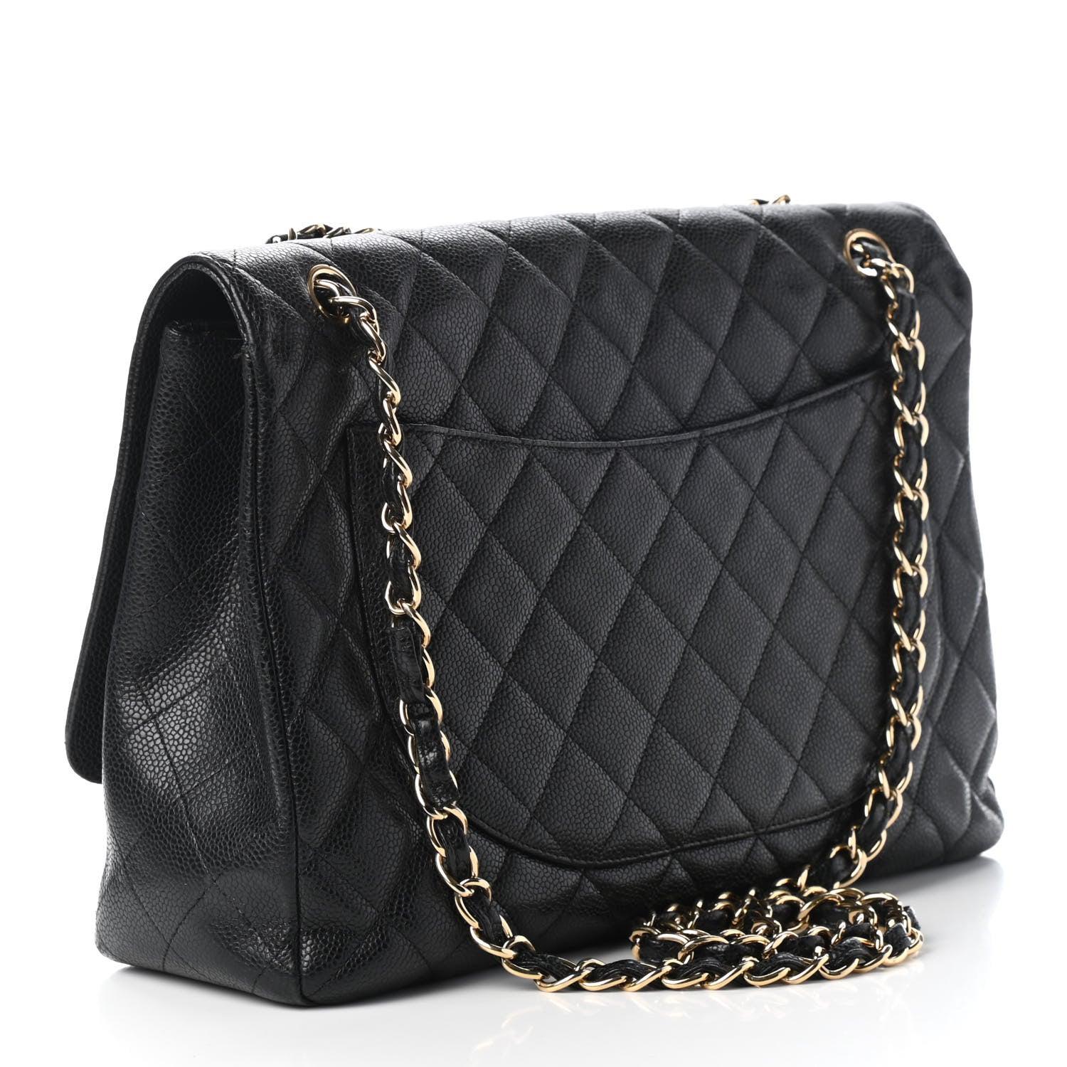 Chanel Caviar Quilted Maxi Single Flap Black 2 of 10