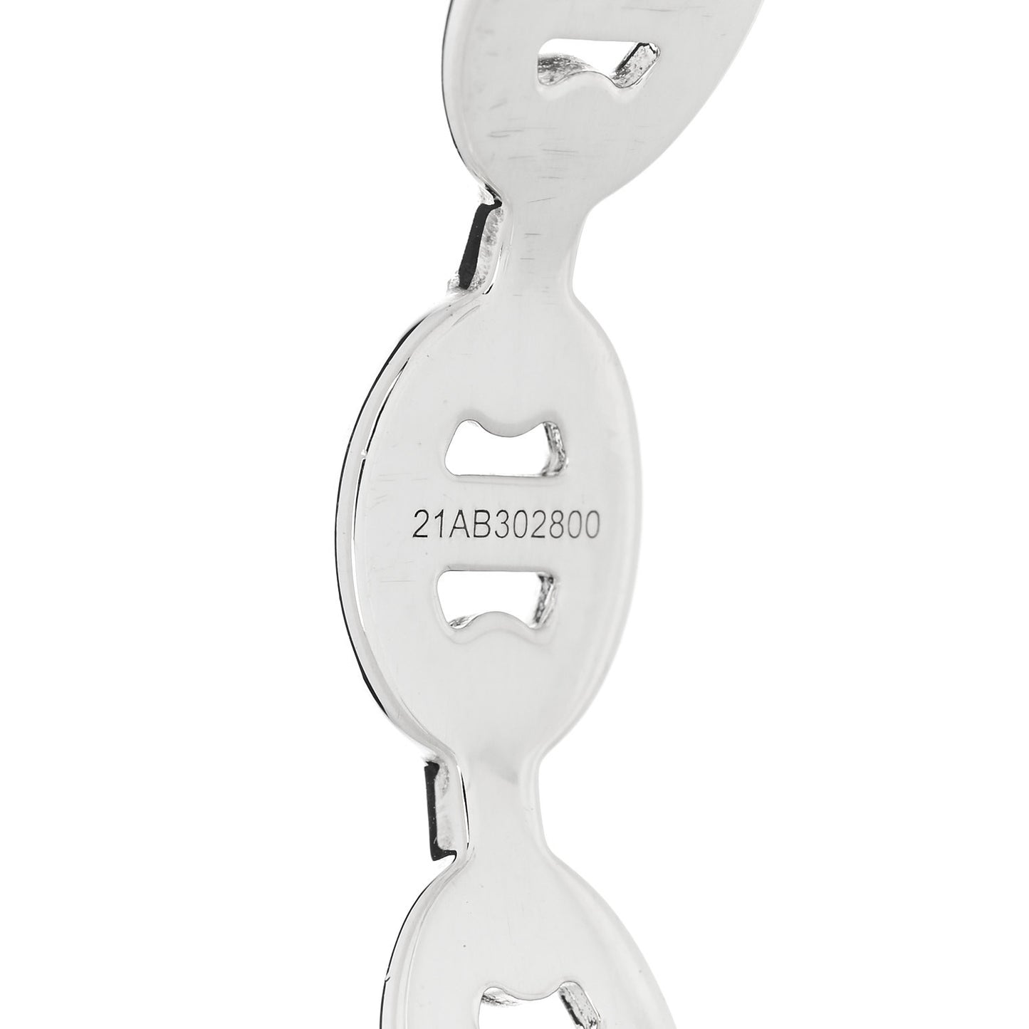 Sterling Silver MM Chaine d'Ancre Enchainee Cuff Bracelet SH