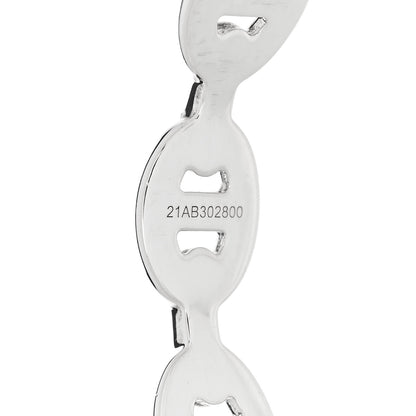 Hermes Sterling Silver MM Chaine d'Ancre Enchainee Cuff Bracelet SH 3 of 4