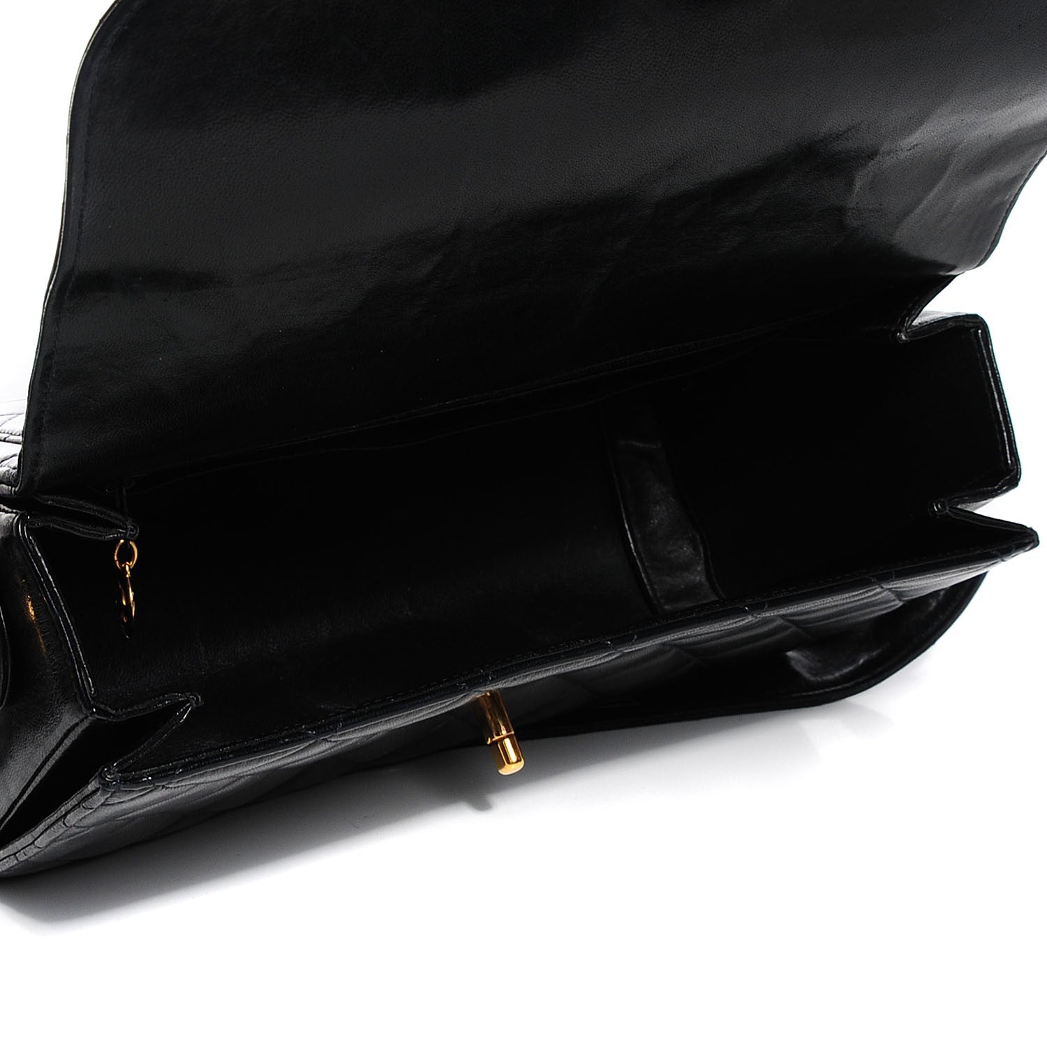 Chanel Lambskin Quilted Flap Shoulder Bag Black 6 of 9