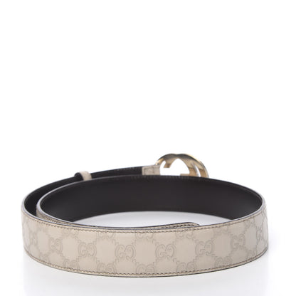 Gucci Guccissima Interlocking G Belt 100 40 Off White 2 of 5