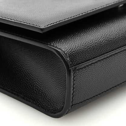Saint Laurent SAINT LAURENT Grain De Poudre Small Monogram Kate Satchel Black 8 of 9