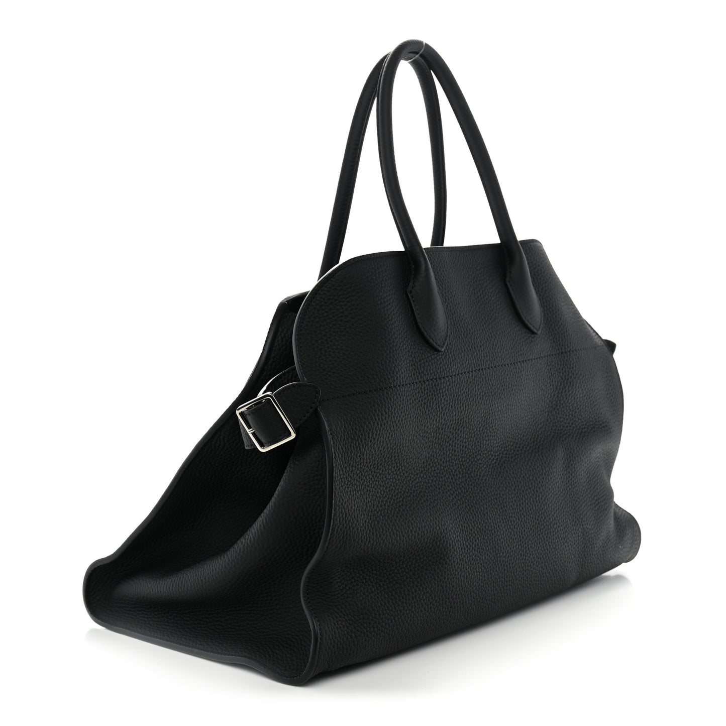 Matte Grained Calfskin Soft Margaux 15 Black