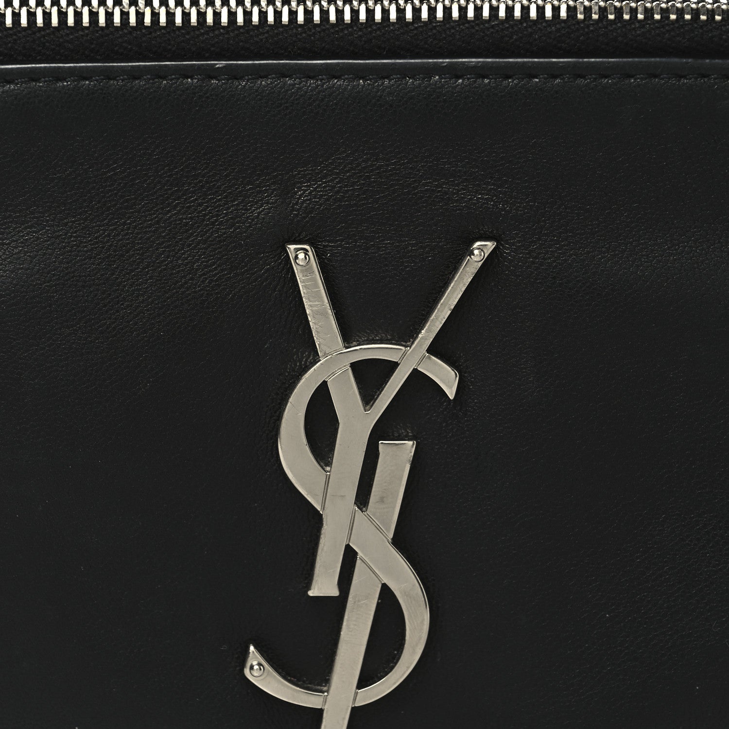 Saint Laurent Lambskin Monogram Belt Bag Black 7 of 9