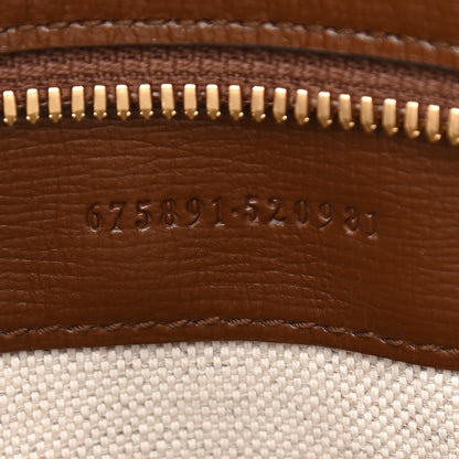 Gucci GG Supreme Monogram Azalea Calfskin Retro Interlocking G Messenger Shoulder Bag Beige Ebony Brown Sugar 7 of 10