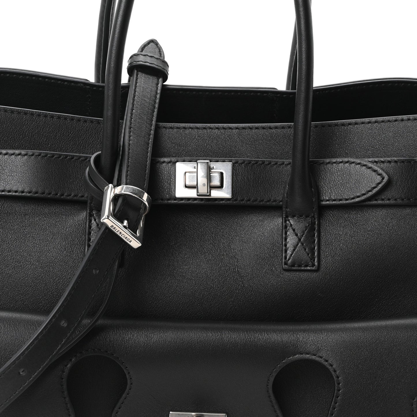 Smooth Calfskin Small Bel Air Carry All Bag Black