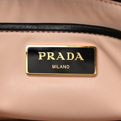Prada Tela Tweed Chain Shoulder Bag White Black 7 of 12