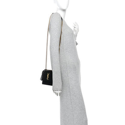Saint Laurent Velvet Small Monogram Sunset Black 2 of 12
