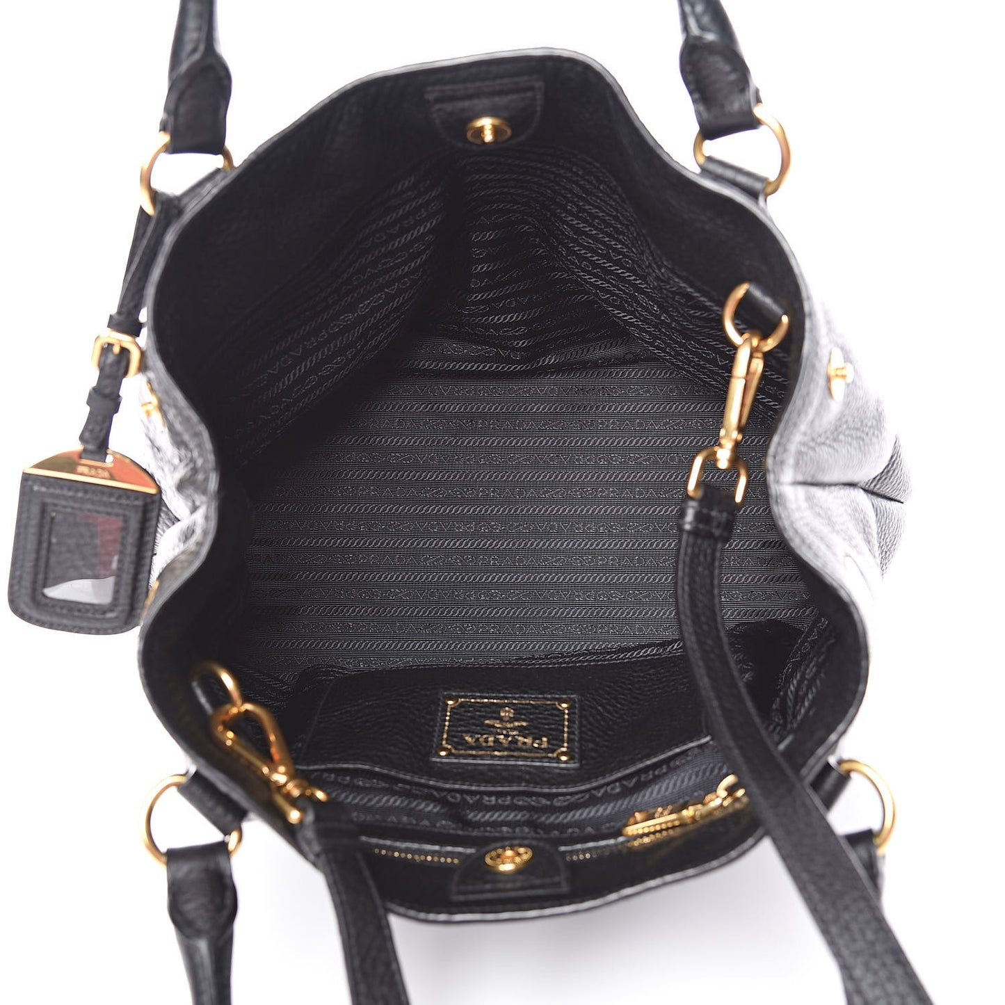 Vitello Daino Shoulder Bag Black
