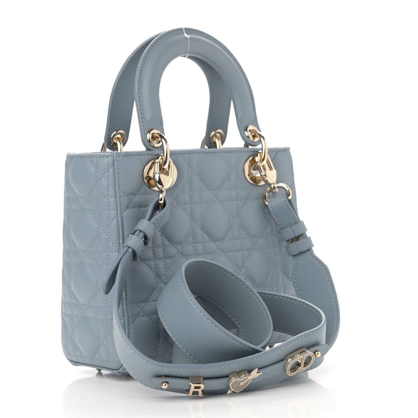 Lambskin Cannage Small My ABCDior Lady Dior Cloud Blue