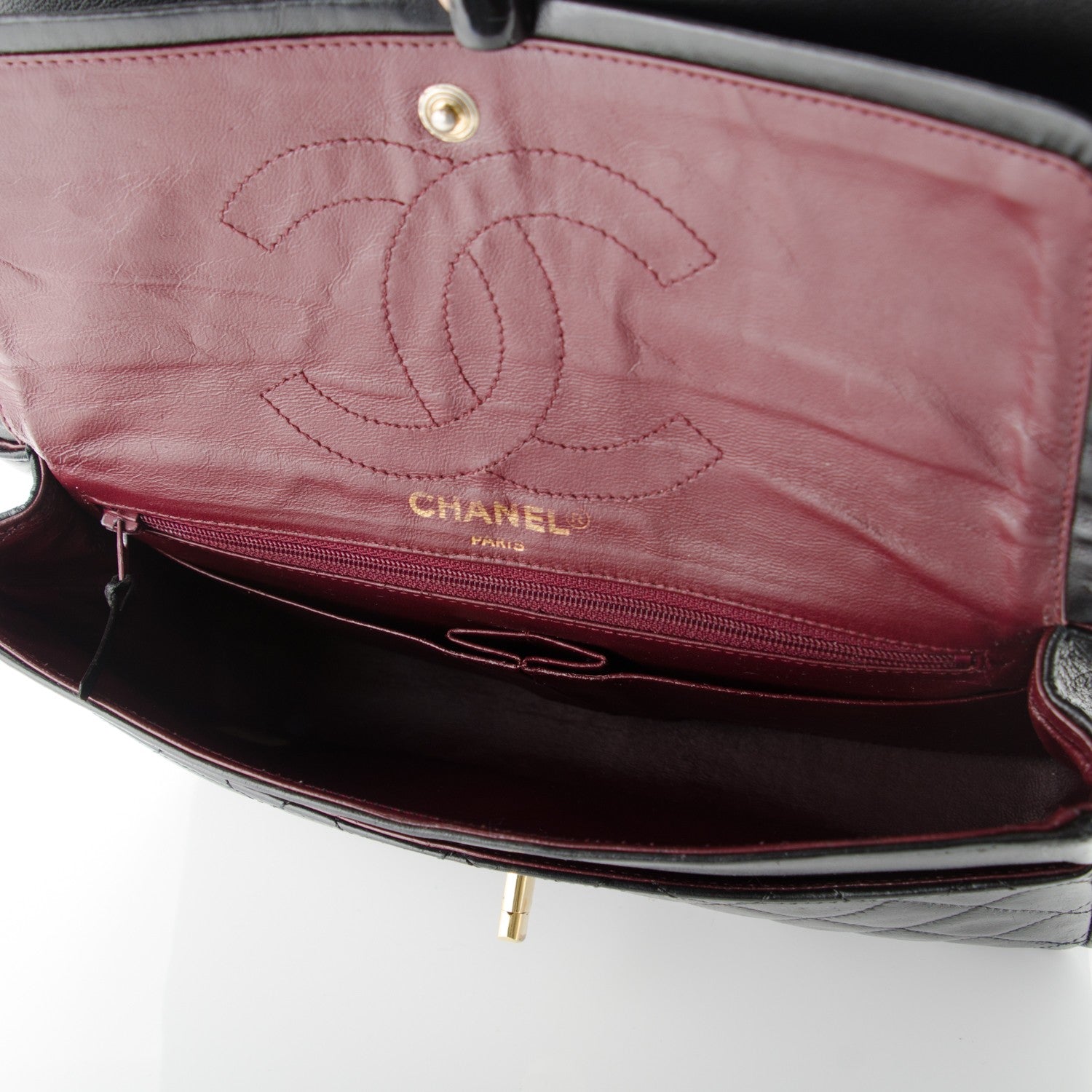 Chanel Lambskin Quilted Medium Double Flap Black 5 of 11