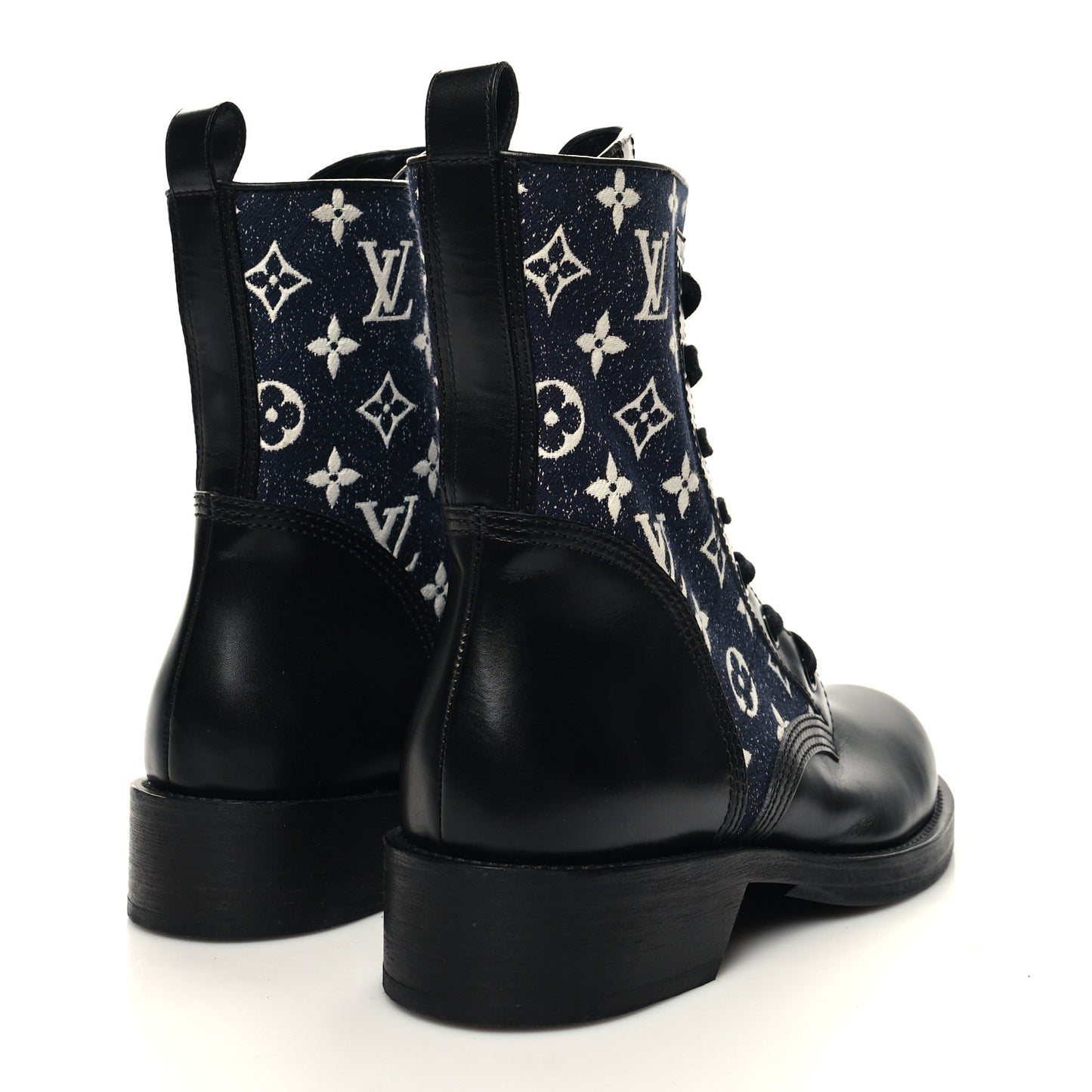 Denim Calfskin Metropolis Flat Ranger Boot 40