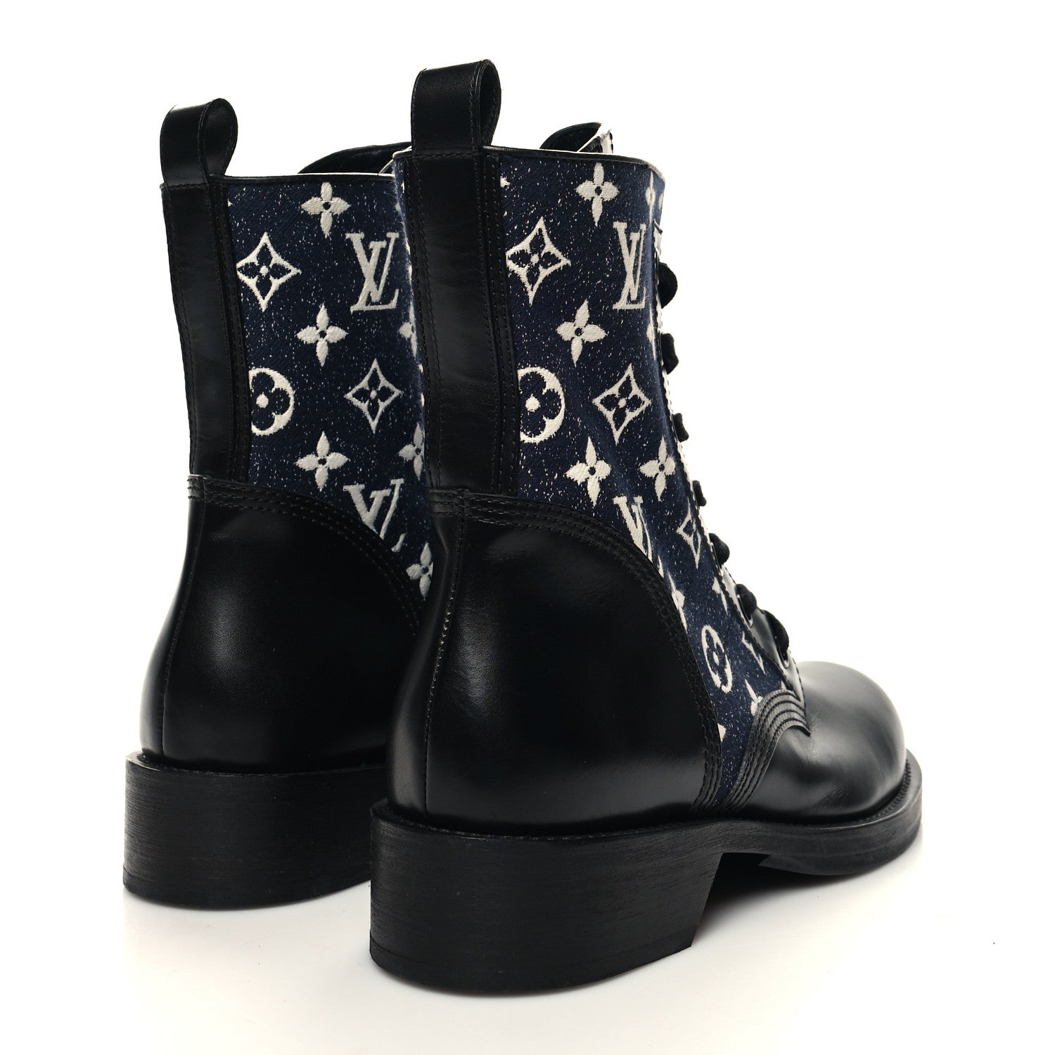 Louis Vuitton Denim Calfskin Metropolis Flat Ranger Boot 40 4 of 8