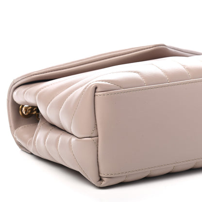 Saint Laurent Calfskin Y Quilted Monogram Small Loulou Chain Satchel Light Natural 8 of 9