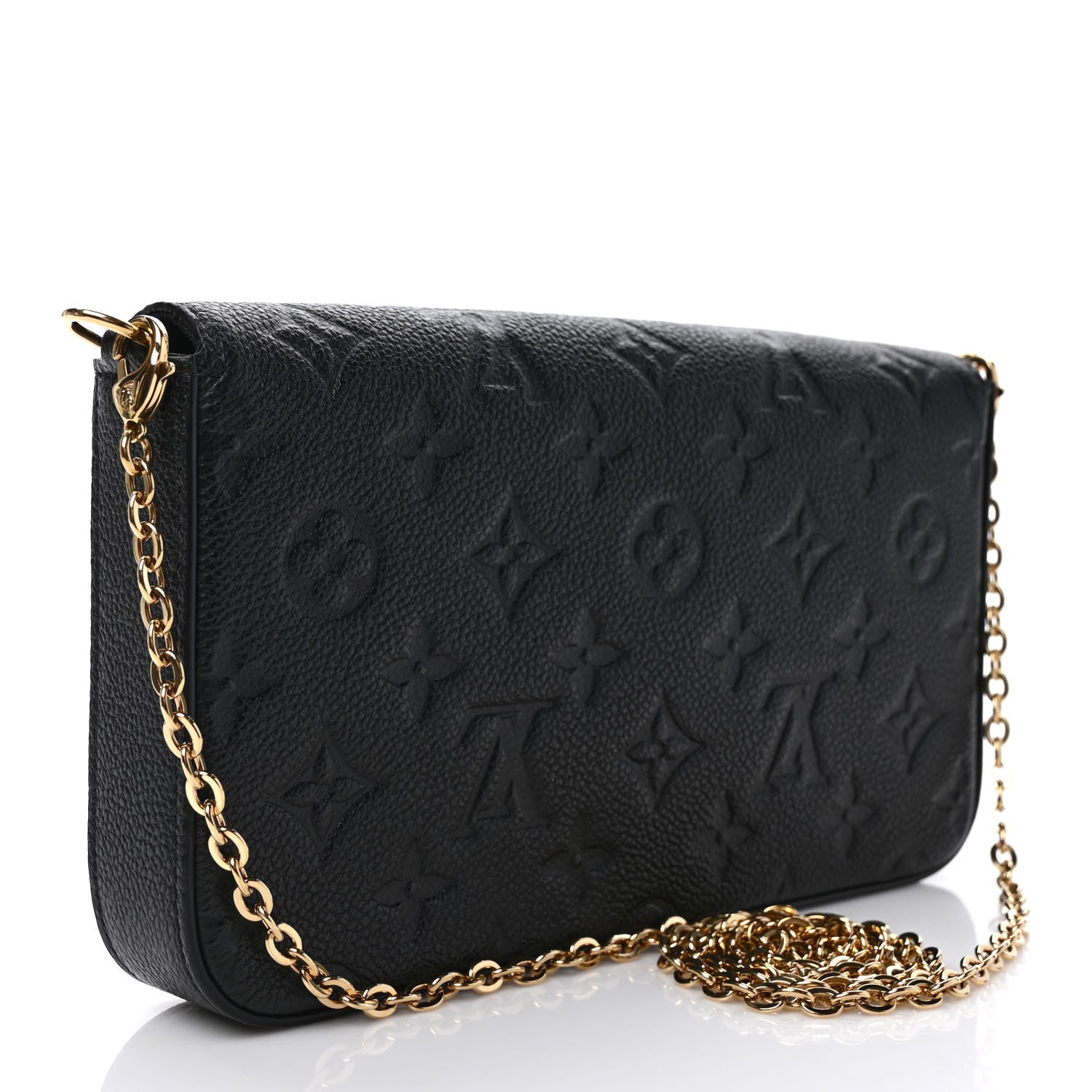 Louis Vuitton Empreinte Pochette Felicie Chain Wallet Black 4 of 10
