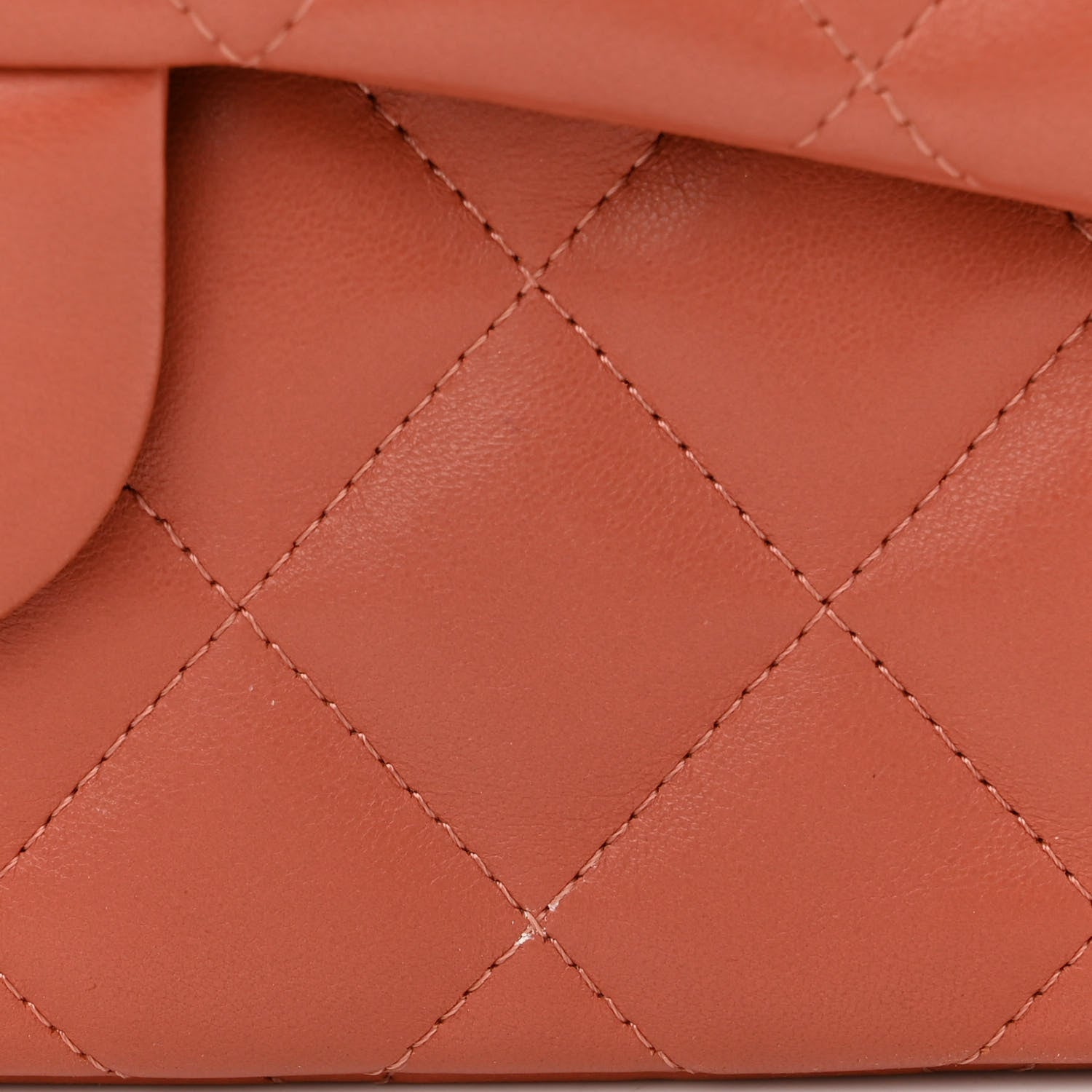 Chanel Lambskin Quilted Jumbo Double Flap Orange 13 of 14