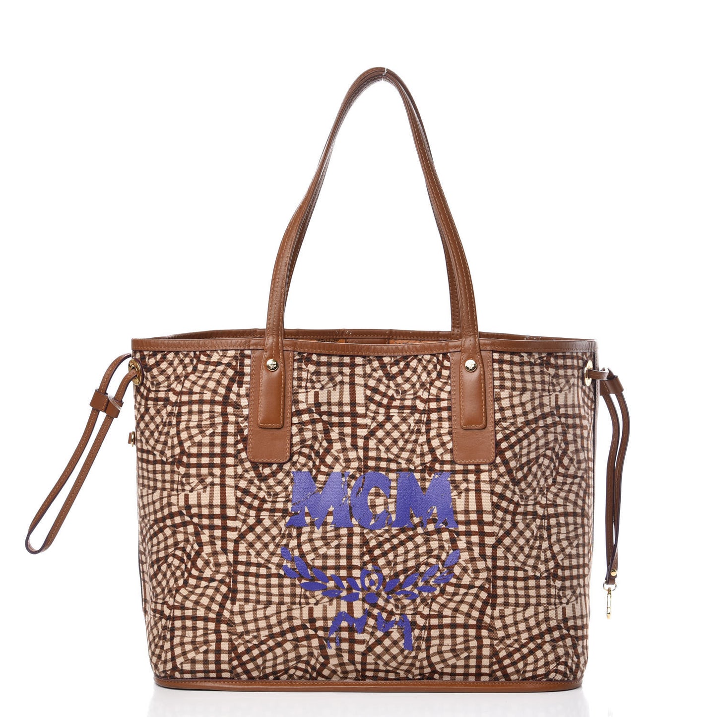 Visetos Medium Liz Reversible Shopper Tote Cognac