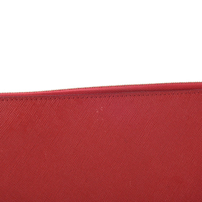 MCM Saffiano Studded Zip Wallet Red 11 of 11