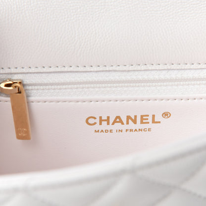 Chanel Caviar Quilted Mini Sweet Classic Flap White 8 of 11