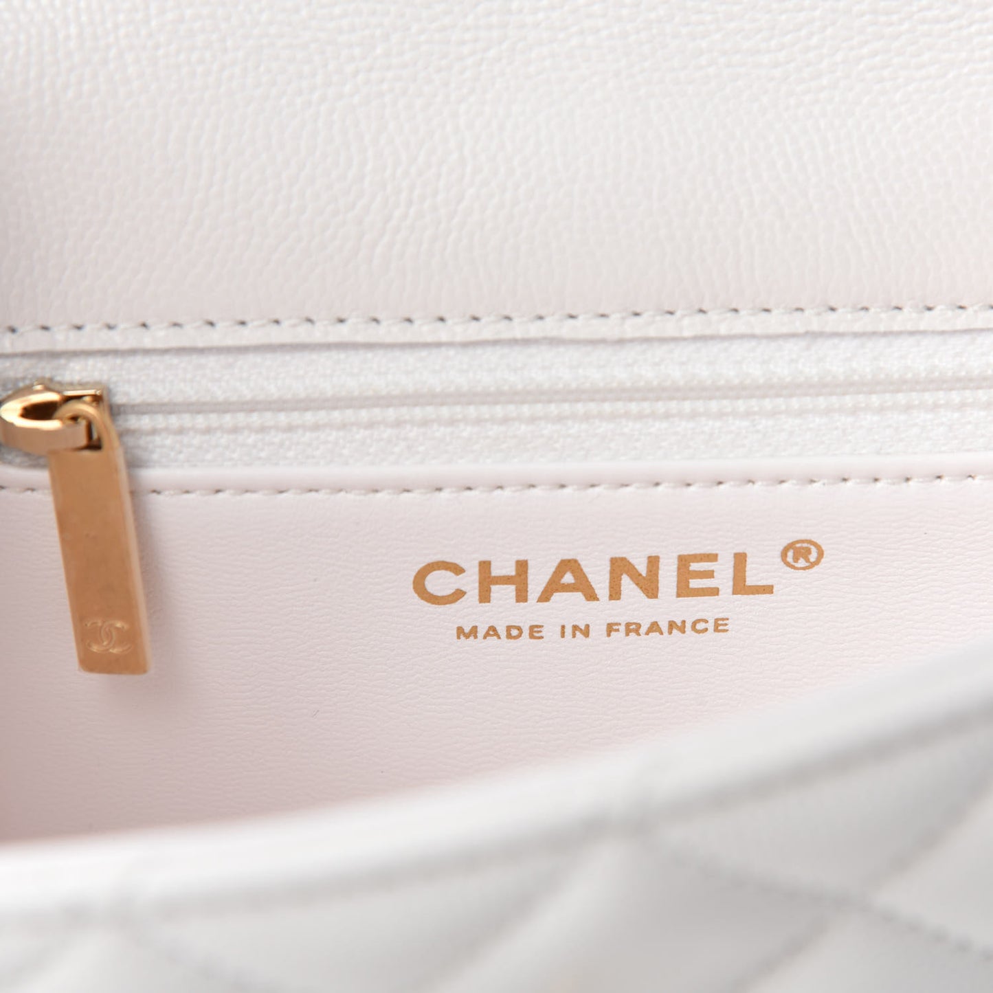 Caviar Quilted Mini Sweet Classic Flap White