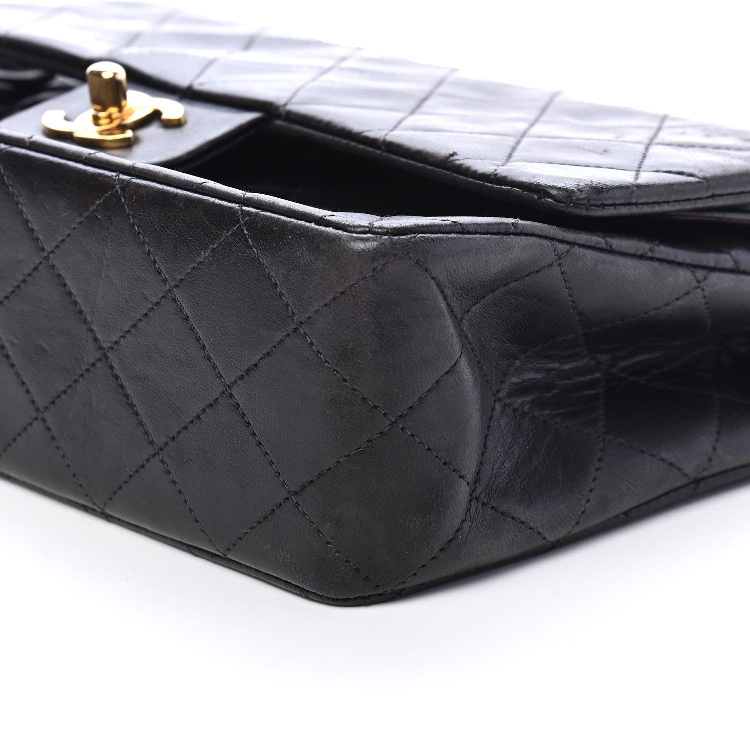 Chanel Lambskin Quilted Medium Double Flap Black 9 of 9