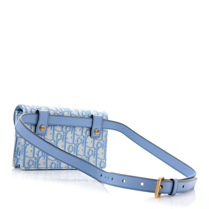 Christian Dior Oblique Saddle Belt Bag Cornflower Blue 3 of 15