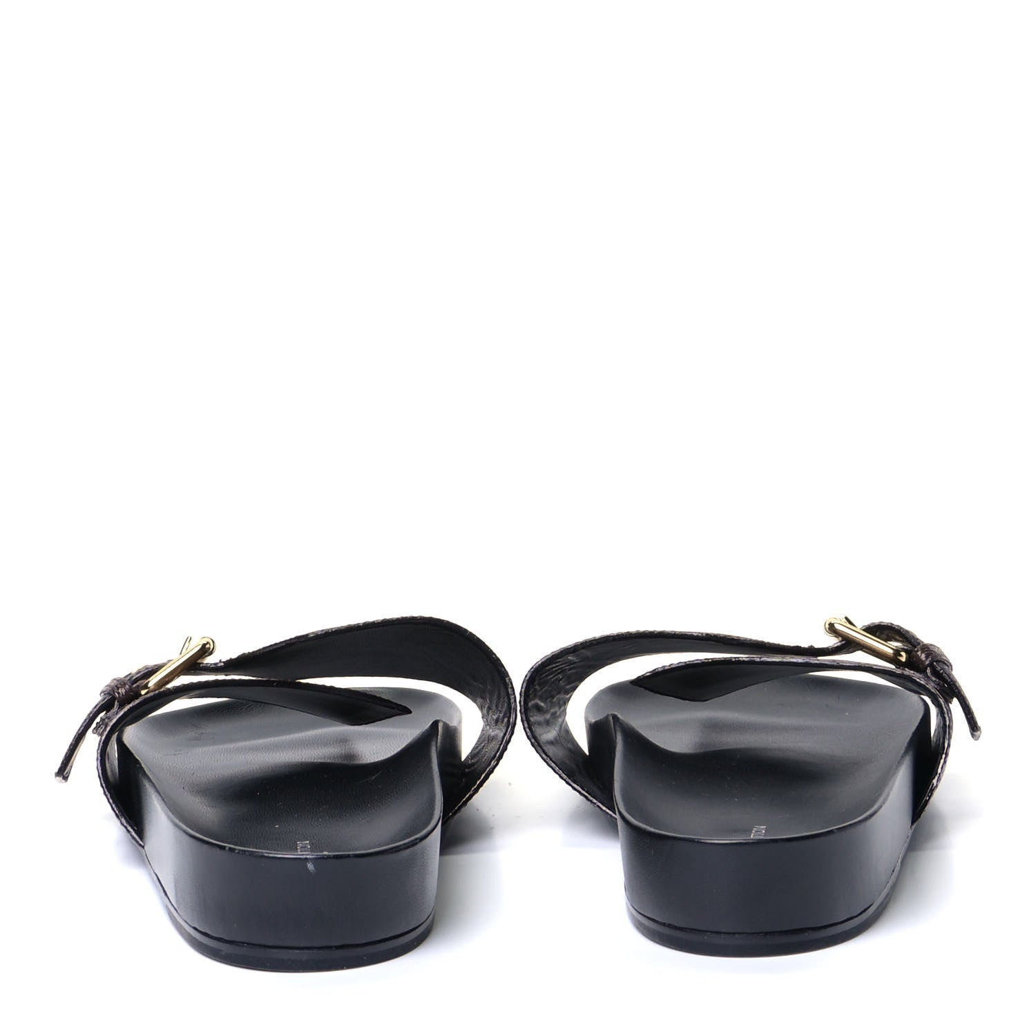 Louis Vuitton Calfskin Monogram Bom Dia Flat Mule 42 Black White 4 of 9