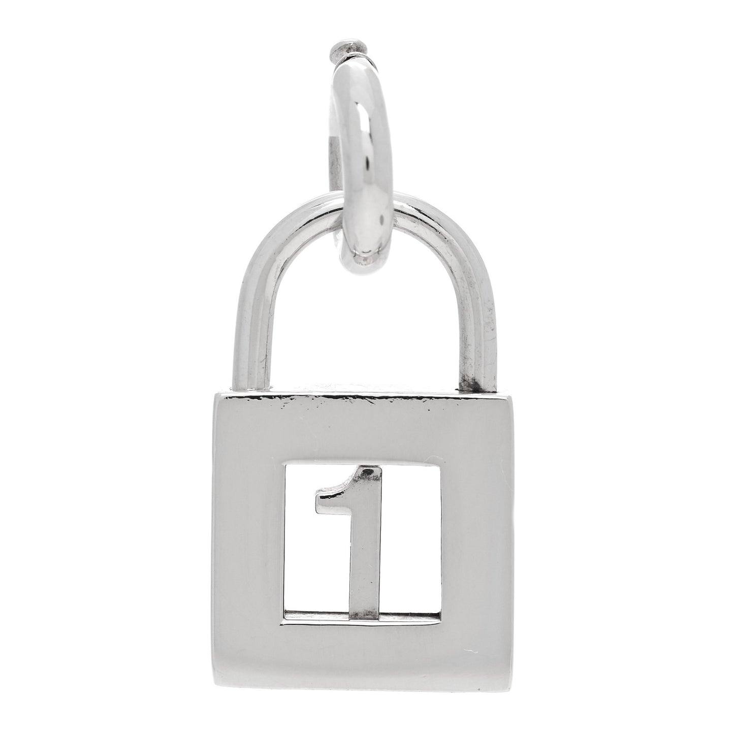 Sterling Silver No 1 Lock Charm Pendant
