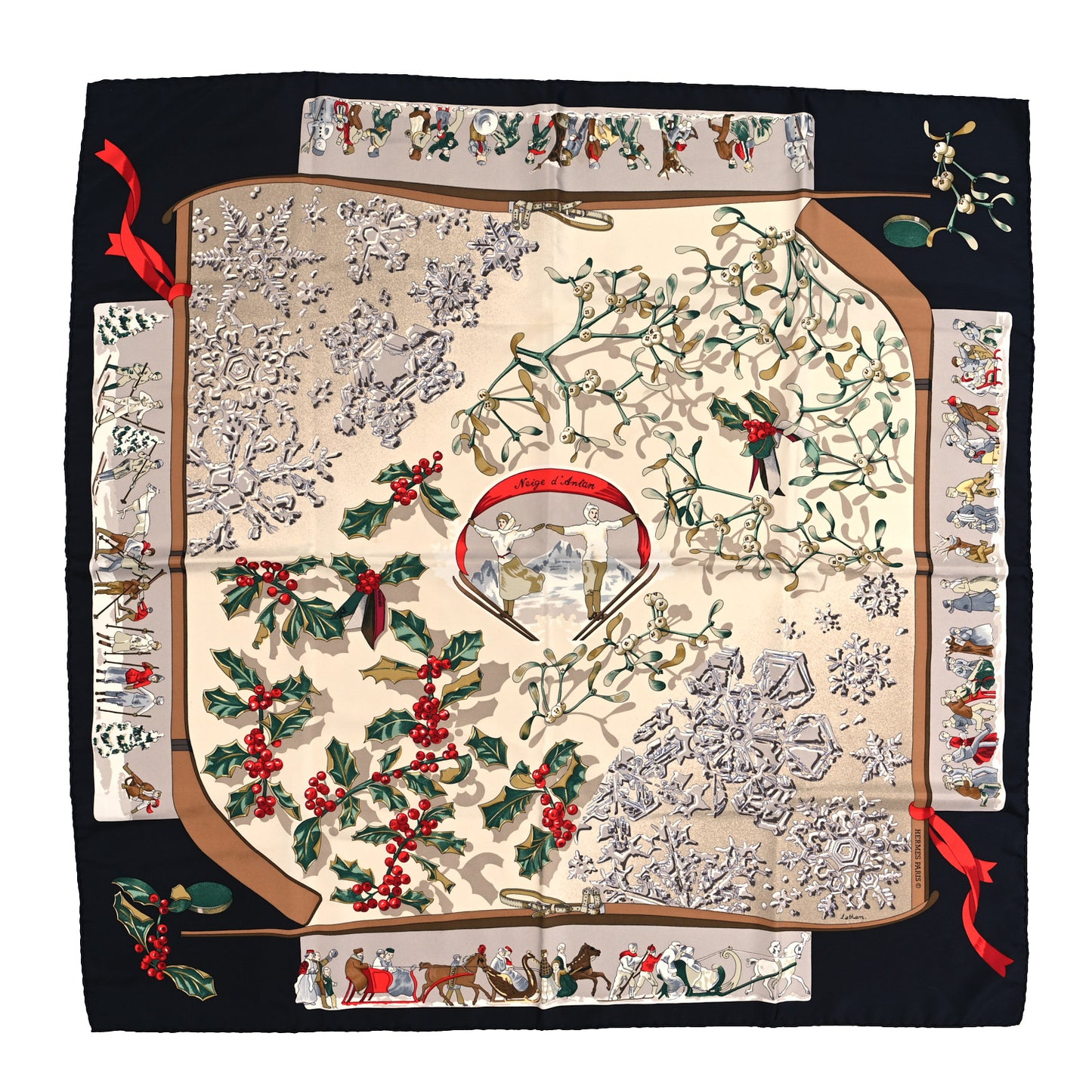 Silk Neige d' Antan Scarf 90