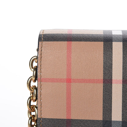 Burberry Vintage Check Henley Wallet On Chain Black 12 of 13