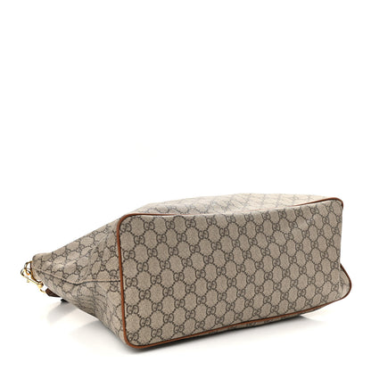 Gucci Soft GG Supreme Monogram Medium Crossbody Tote Beige Cuir 4 of 10