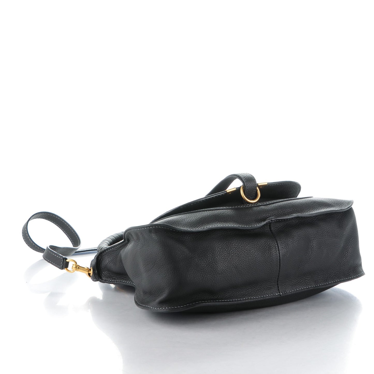 Calfskin Medium Marcie Satchel Black