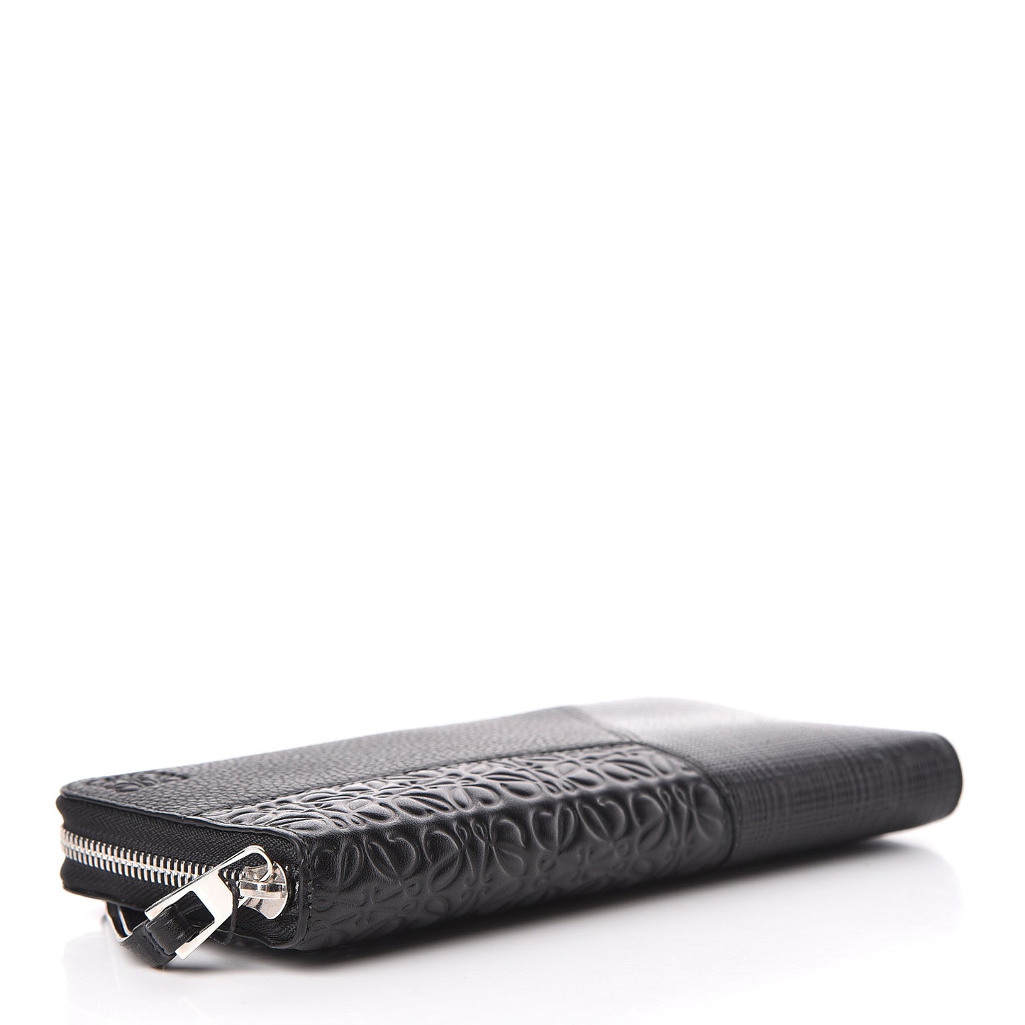 Calfskin Puzzle Open Wallet Black