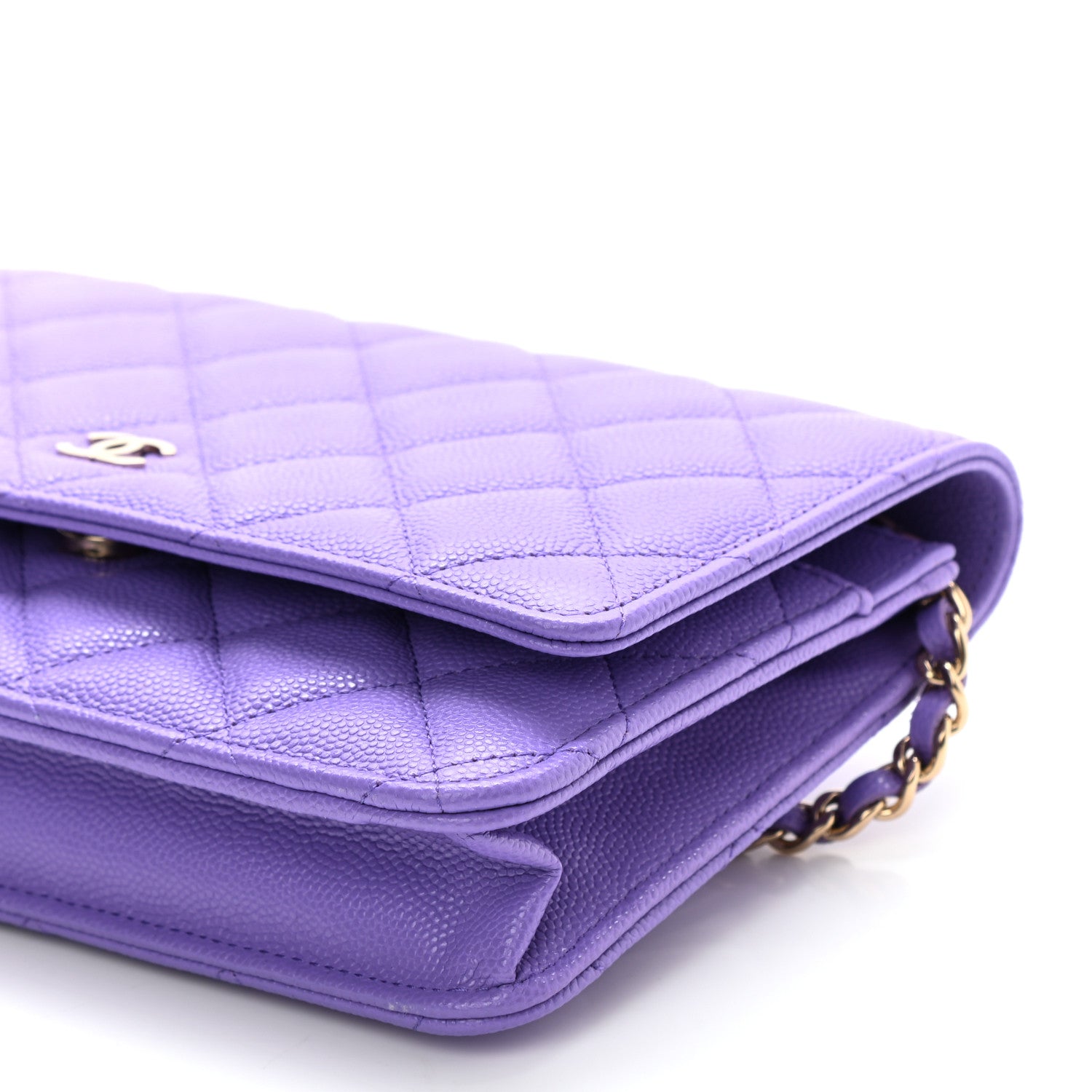Chanel Caviar Quilted Wallet On Chain WOC Purple 11 of 12