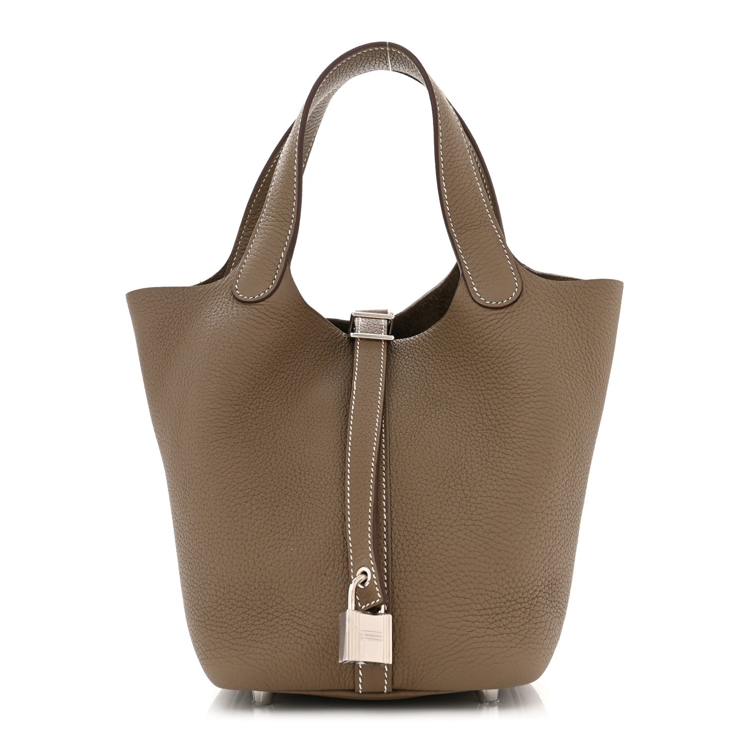 Hermes Taurillon Clemence Picotin Lock 18 PM Etoupe 1 of 11